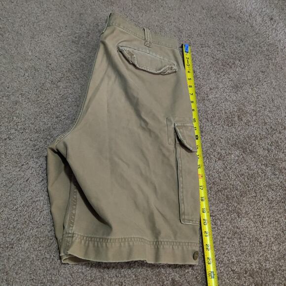 Vintage Abercrombie & Fitch Cargo Shorts Drawstring Mens Size 35 Khaki Tan - Picture 6 of 7